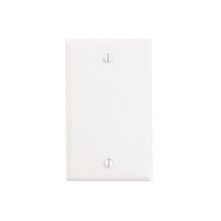 Leviton Blank Plate, Single Gang, White 88014